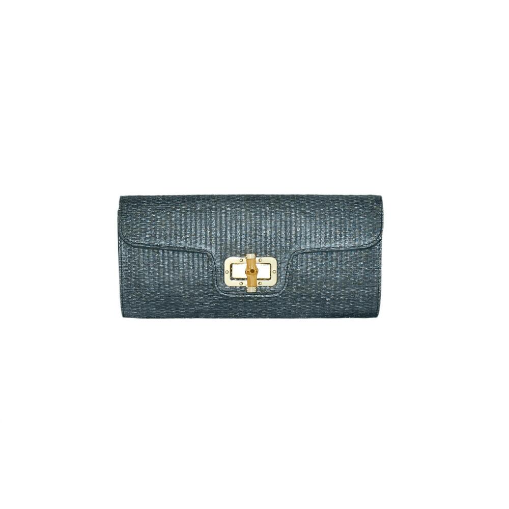 NEW BC HANDBAGS women's bamboo buckle clutch bag in black